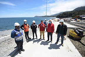 Realizan visita inspectiva a obras del Terminal Portuario de Chaitén